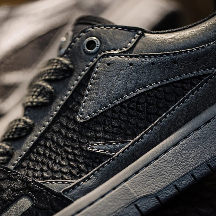 Black Mamba Snakeskin Sneakers