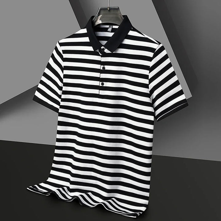 Lakeview Striped Cotton Polo Shirt