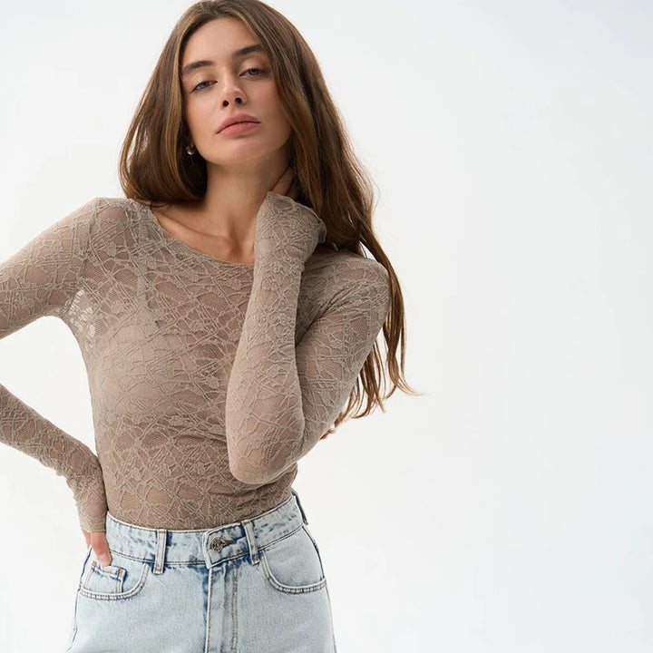 Juno Fleur Sheer Lace Top