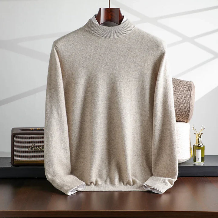 Verano 100% Cashmere Mock Neck Sweater