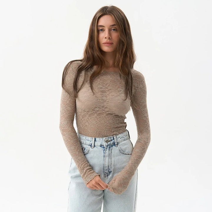 Juno Fleur Sheer Lace Top