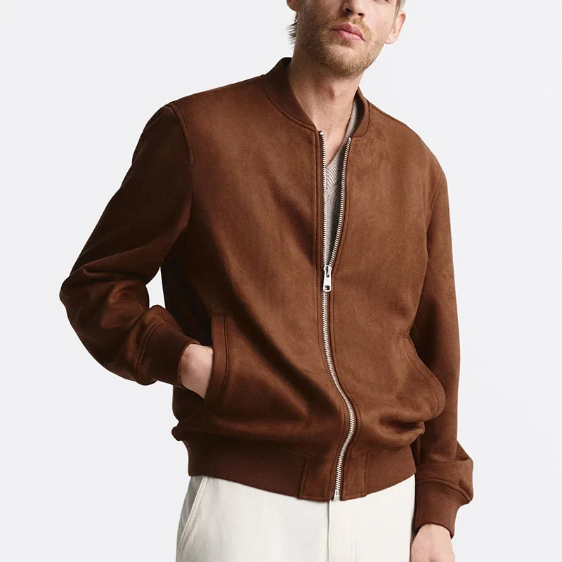 Sivorri Suede Bomber Jacket