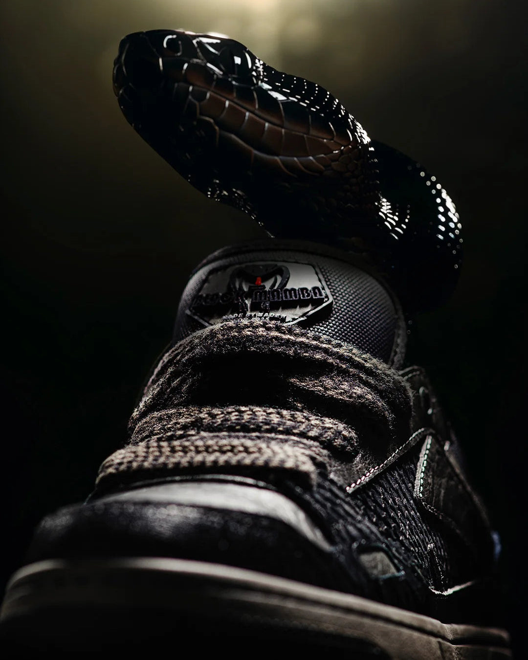 Black Mamba Snakeskin Sneakers