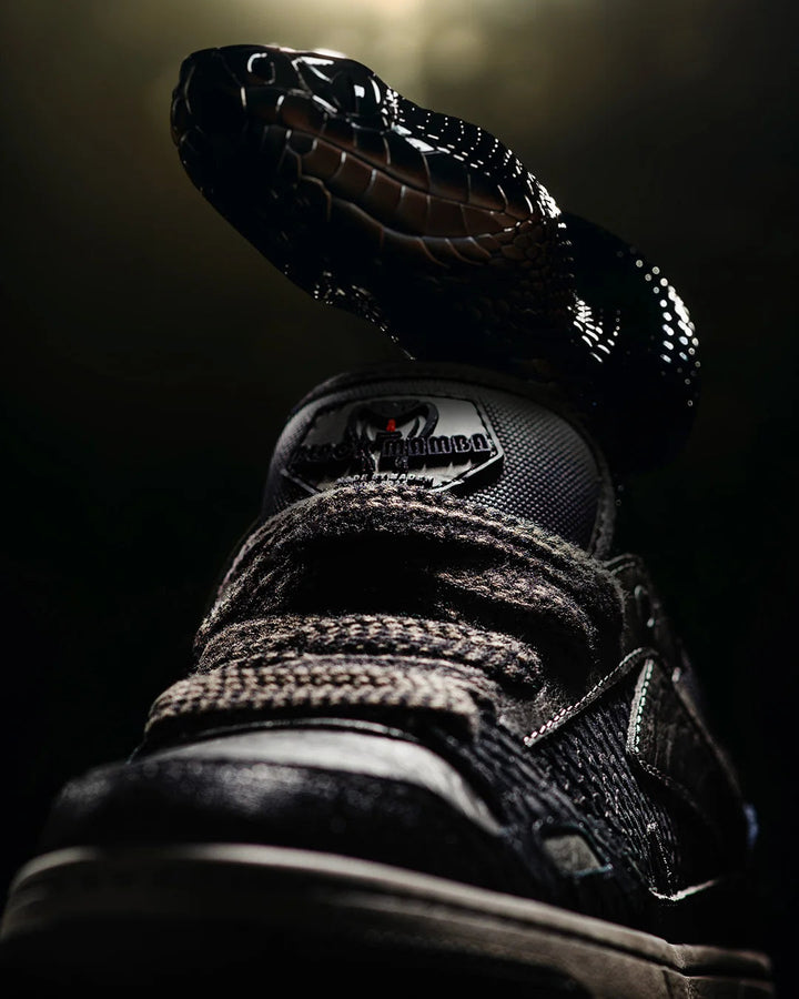 Black Mamba Snakeskin Sneakers