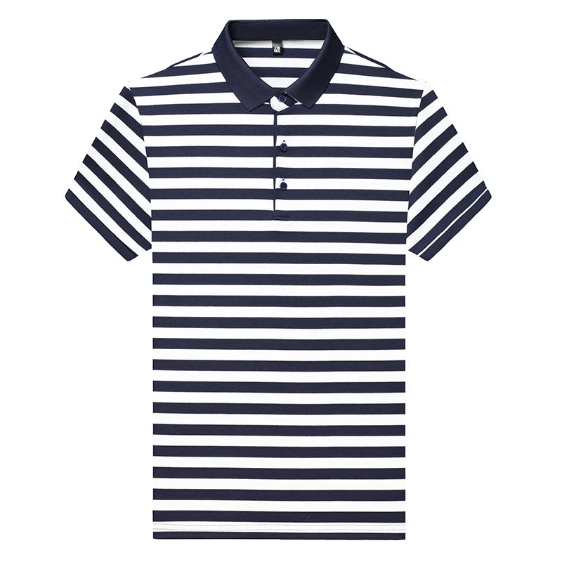 Lakeview Striped Cotton Polo Shirt