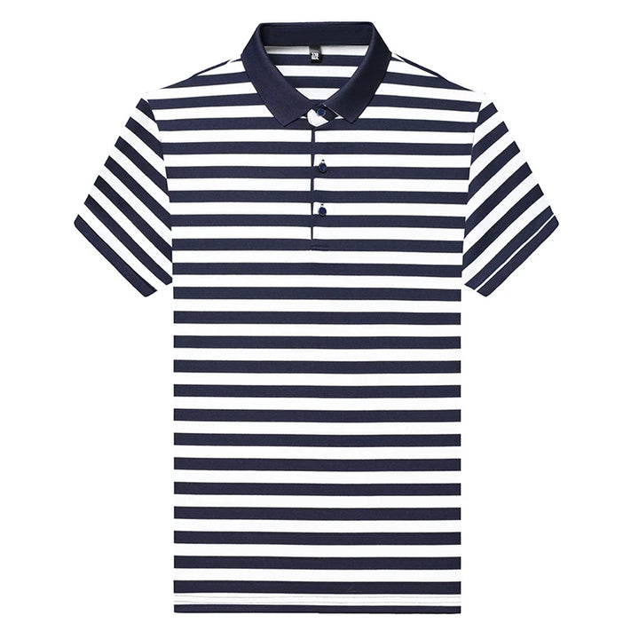 Lakeview Striped Cotton Polo Shirt