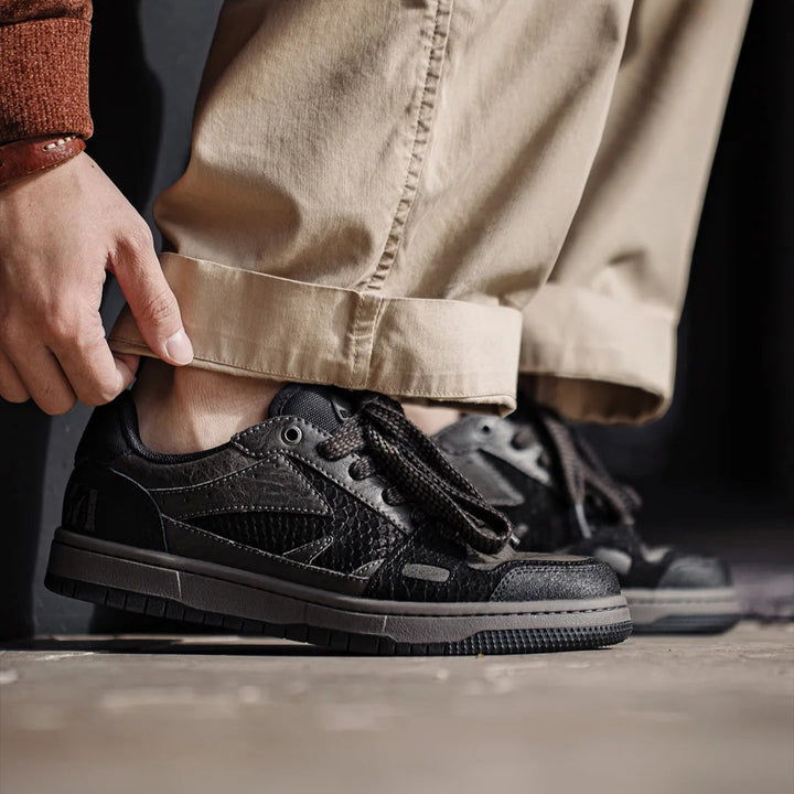 Black Mamba Snakeskin Sneakers