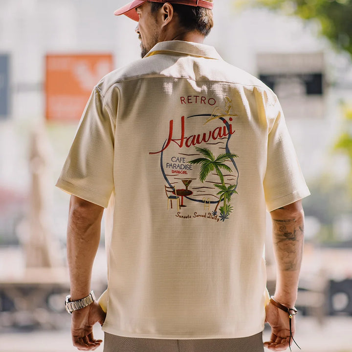 Hawaiian Cafe Vintage Button-Up