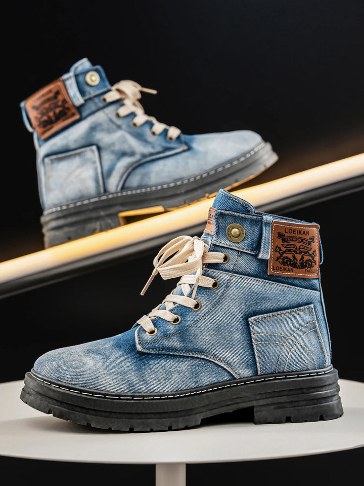 Loeikan Vintage Denim Boots
