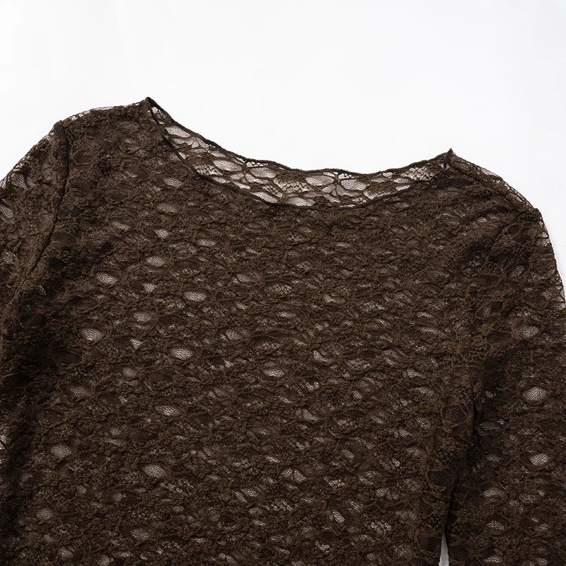 Juno Fleur Sheer Lace Top