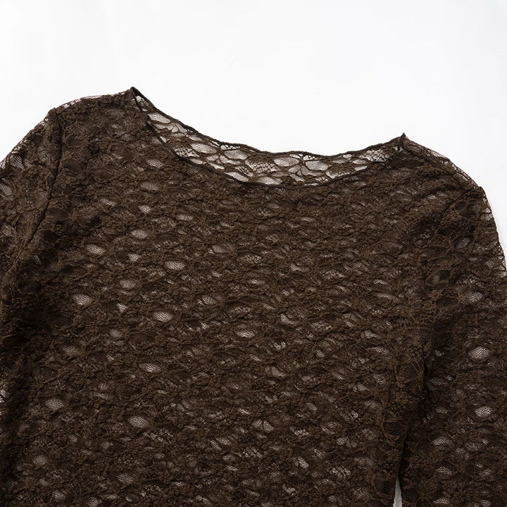 Juno Fleur Sheer Lace Top