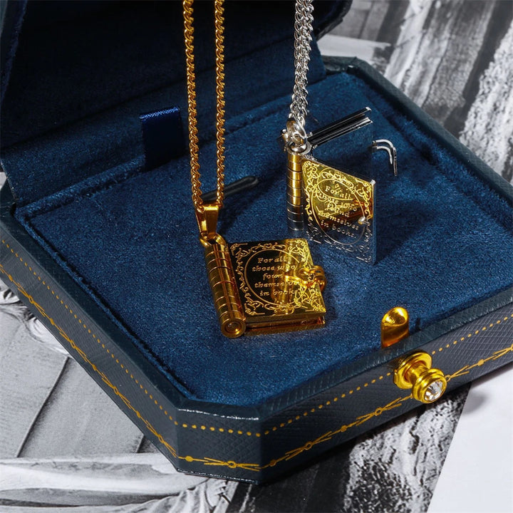 Ink Epiphany Book Locket Necklace