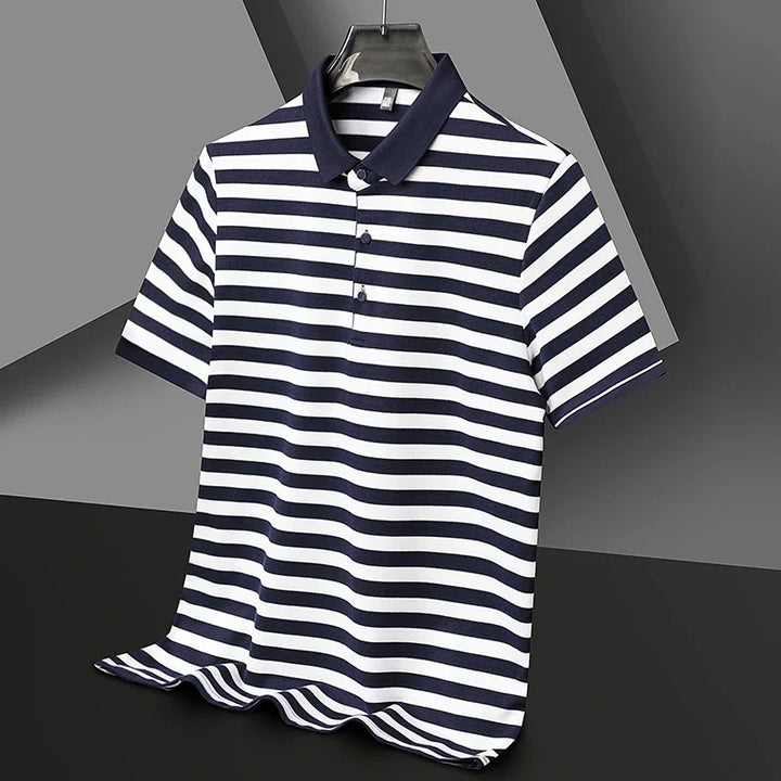 Lakeview Striped Cotton Polo Shirt