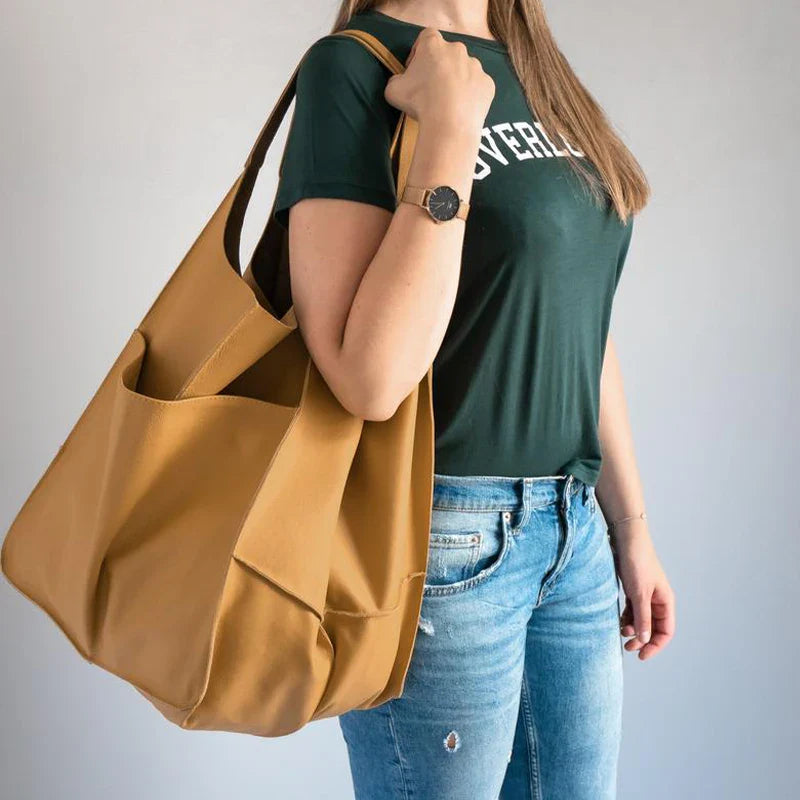 Levia Leather Carryall Tote Bag