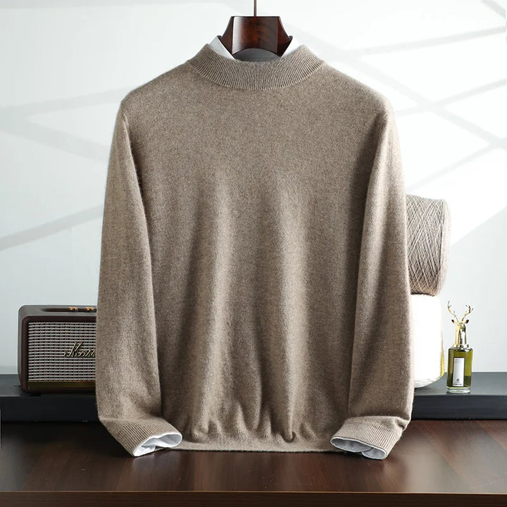 Verano 100% Cashmere Mock Neck Sweater