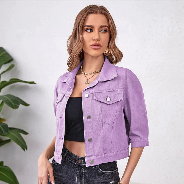 Kaela Clove Cropped Denim Jacket