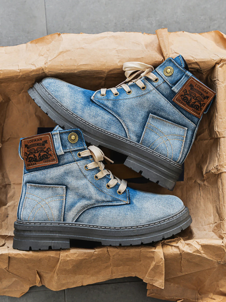 Loeikan Vintage Denim Boots