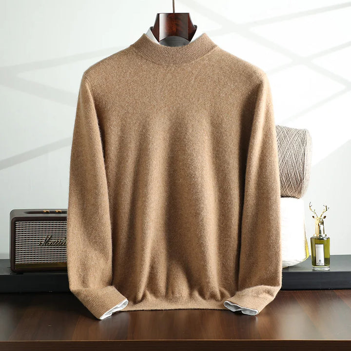 Verano 100% Cashmere Mock Neck Sweater