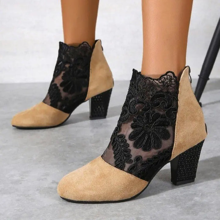 Estelle Velvet Lace High Heels