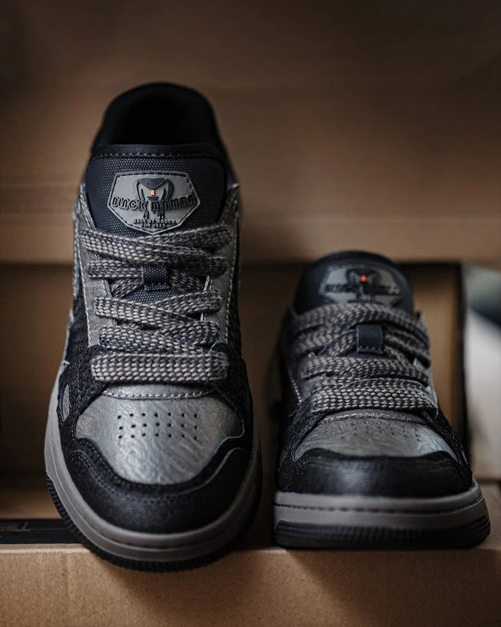 Black Mamba Snakeskin Sneakers
