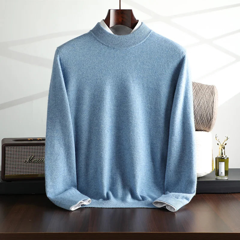 Verano 100% Cashmere Mock Neck Sweater