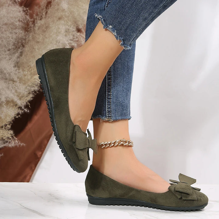 Monet Lucine Velvet Bow Loafers