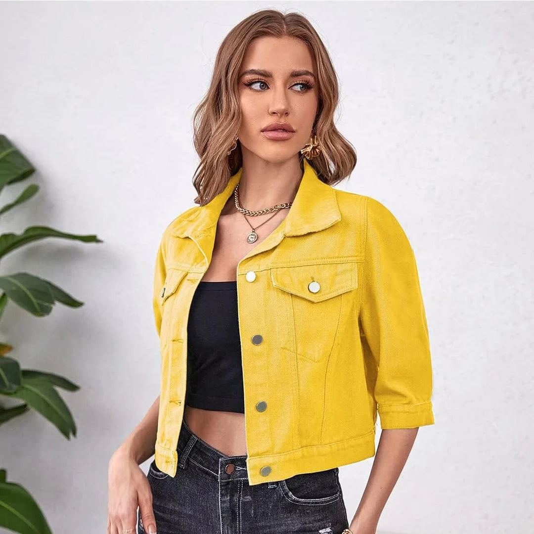 Kaela Clove Cropped Denim Jacket
