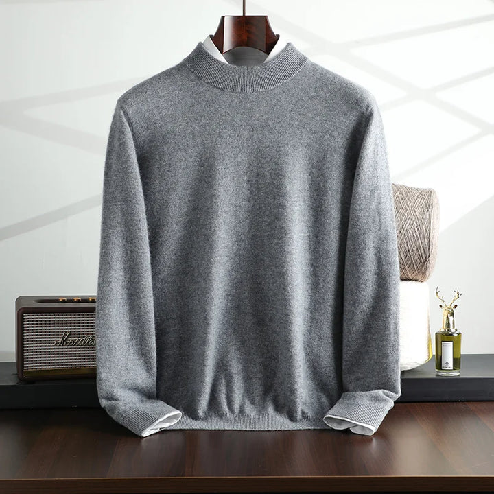 Verano 100% Cashmere Mock Neck Sweater