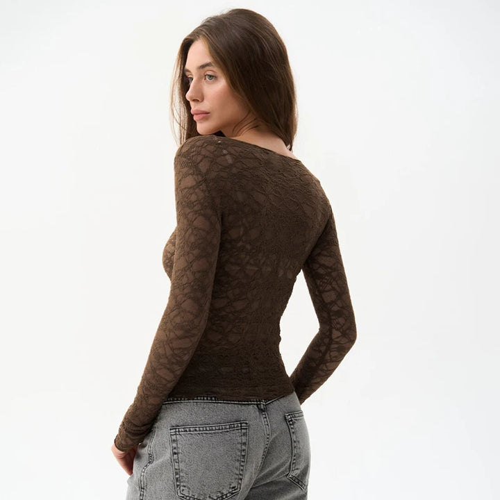 Juno Fleur Sheer Lace Top