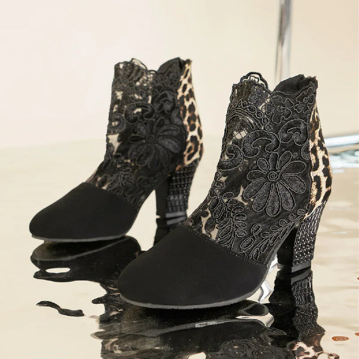 Estelle Velvet Lace High Heels