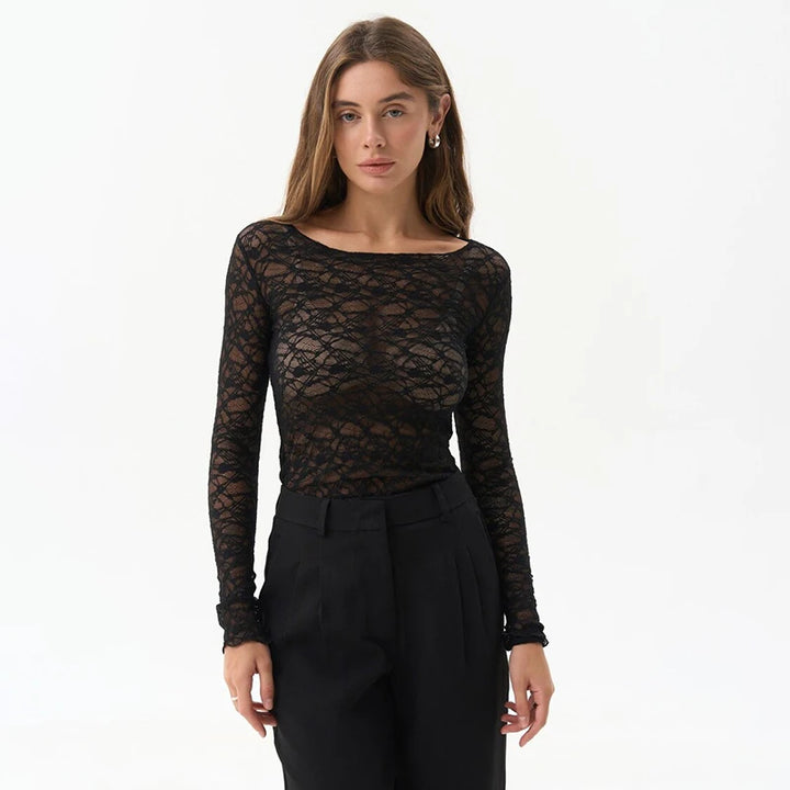 Juno Fleur Sheer Lace Top