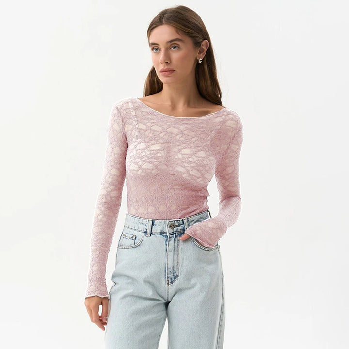 Juno Fleur Sheer Lace Top