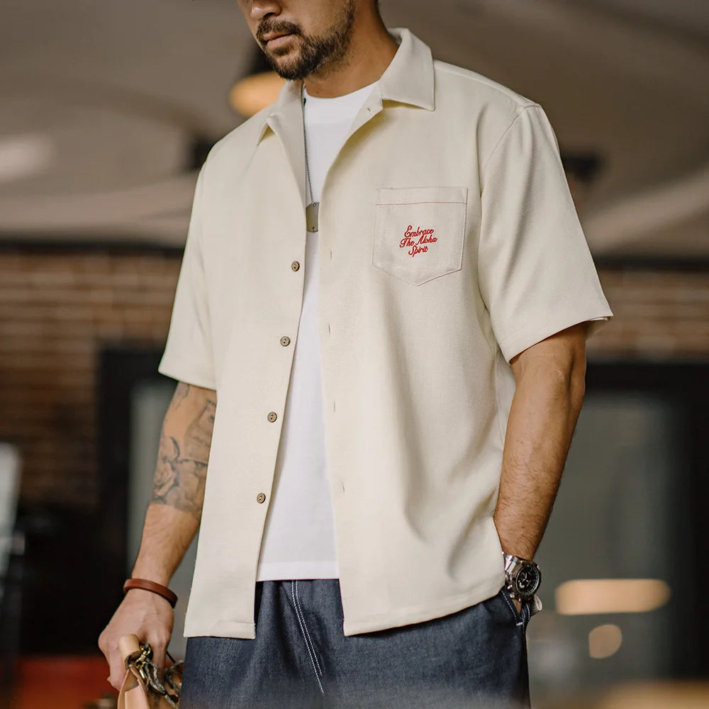 Hawaiian Cafe Vintage Button-Up