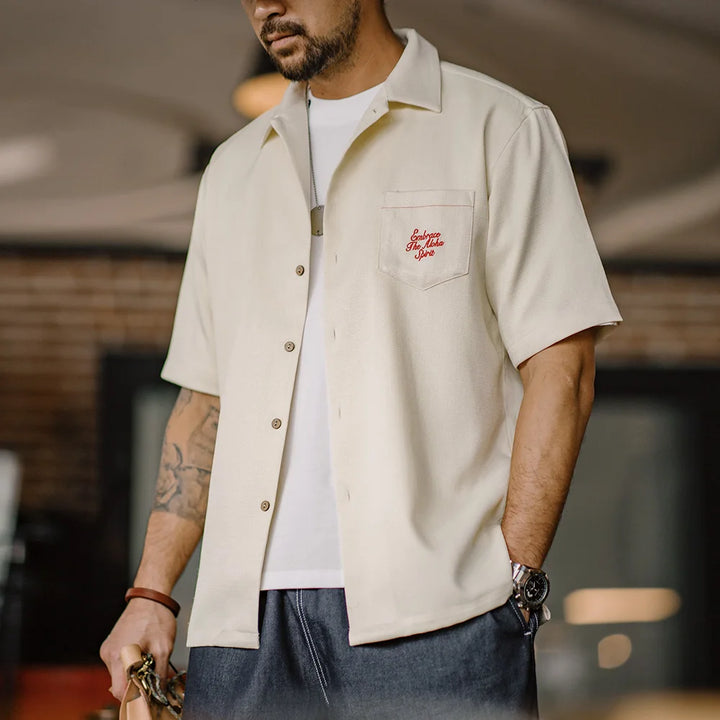 Hawaiian Cafe Vintage Button-Up