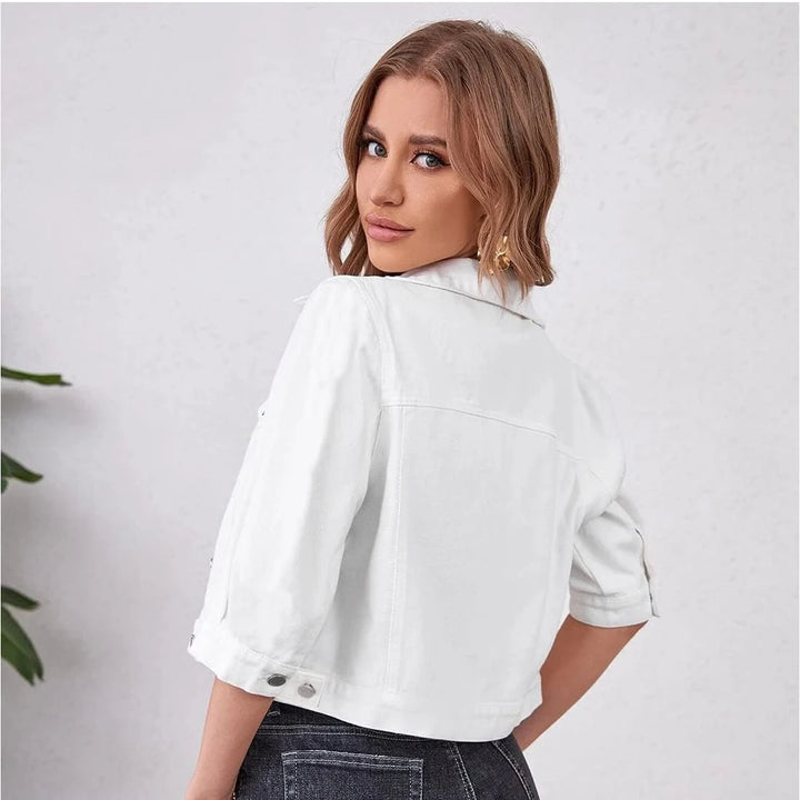 Kaela Clove Cropped Denim Jacket