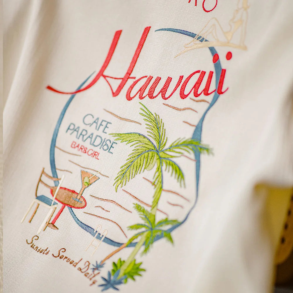 Hawaiian Cafe Vintage Button-Up