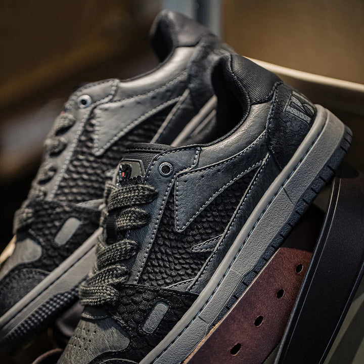Black Mamba Snakeskin Sneakers