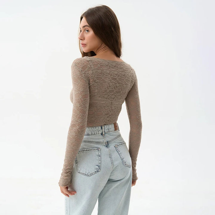 Juno Fleur Sheer Lace Top
