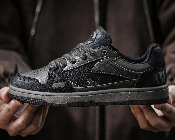 Black Mamba Snakeskin Sneakers