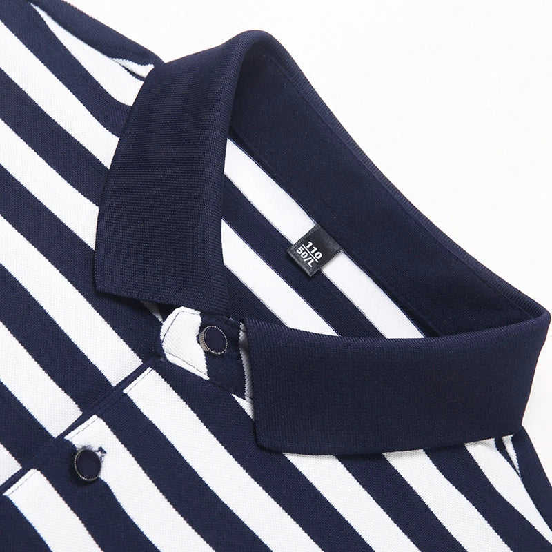 Lakeview Striped Cotton Polo Shirt