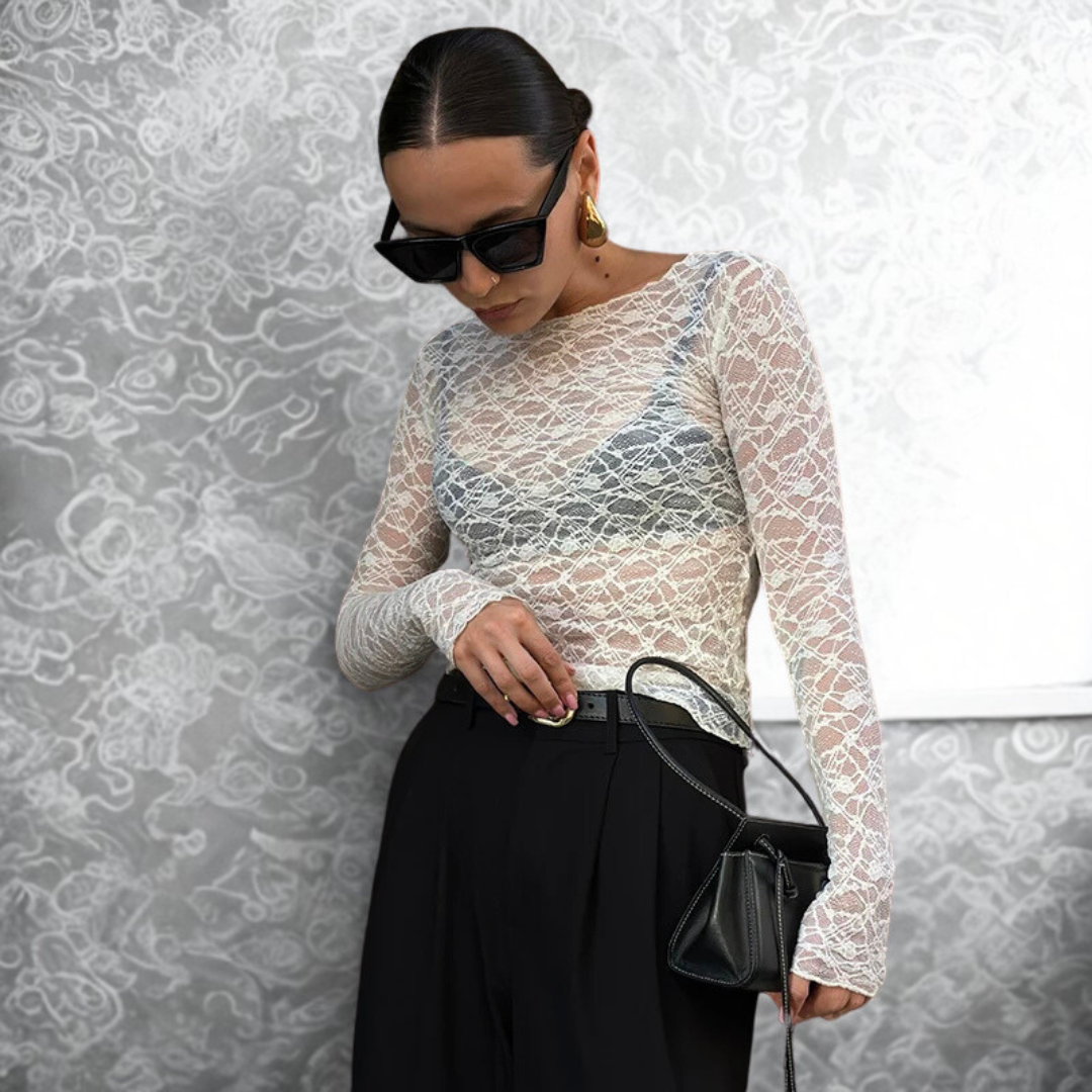 Juno Fleur Sheer Lace Top