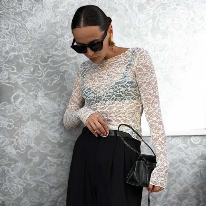 Juno Fleur Sheer Lace Top