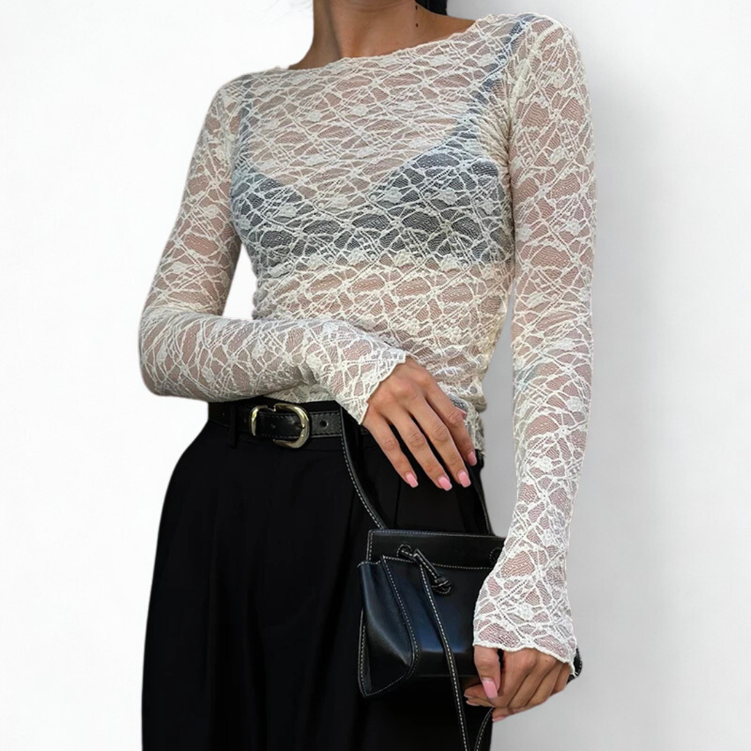 Juno Fleur Sheer Lace Top