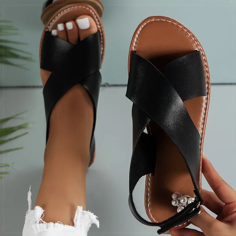 Amara Dove Flat Sandals - Weston Fletcher