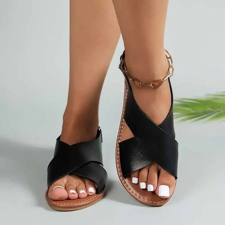Amara Dove Flat Sandals - Weston Fletcher