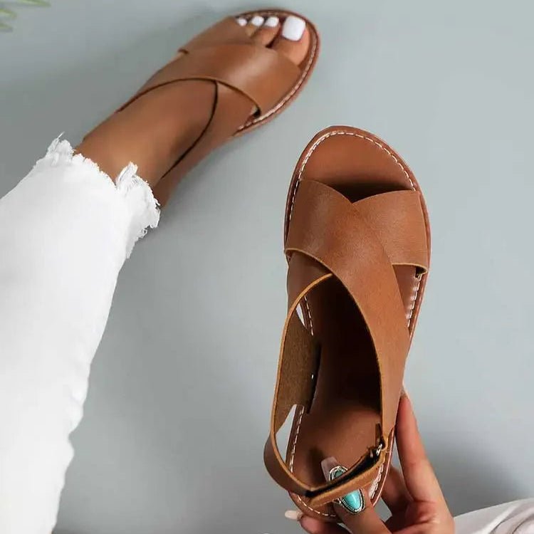 Amara Dove Flat Sandals - Weston Fletcher