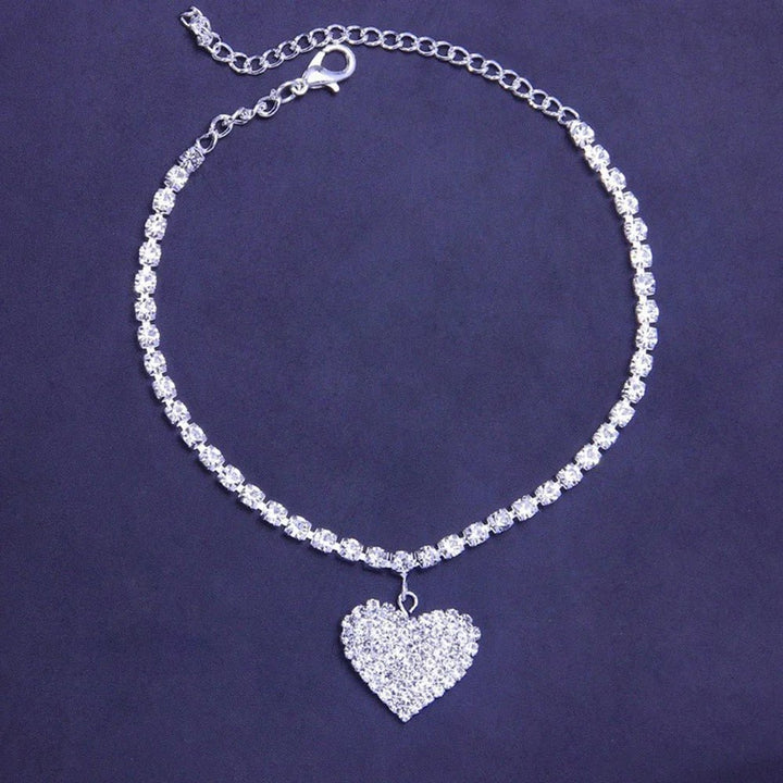 Amorette Crystal Heart Anklet - Weston Fletcher