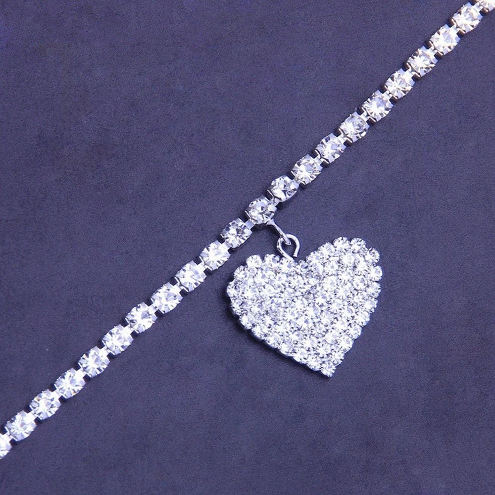 Amorette Crystal Heart Anklet - Weston Fletcher