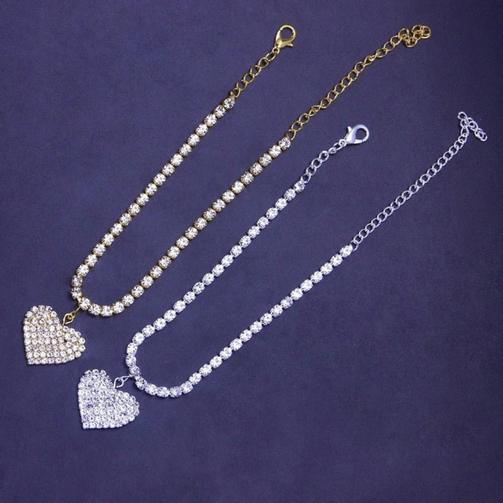 Amorette Crystal Heart Anklet - Weston Fletcher