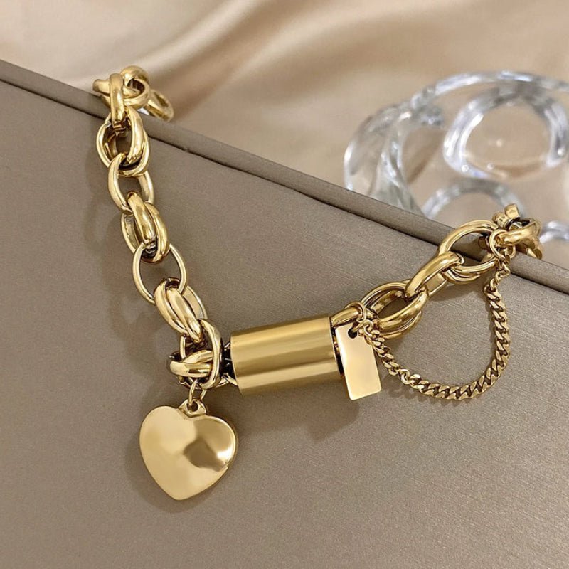 Amoura Chain Heart Bracelet - Weston Fletcher